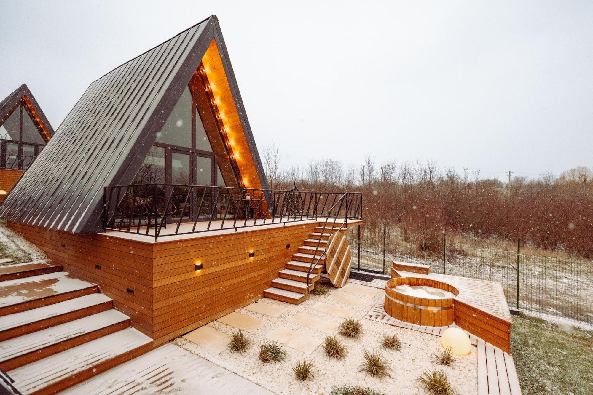 A-By The Lake - Private A Frame Villas Caciulati Buitenkant foto